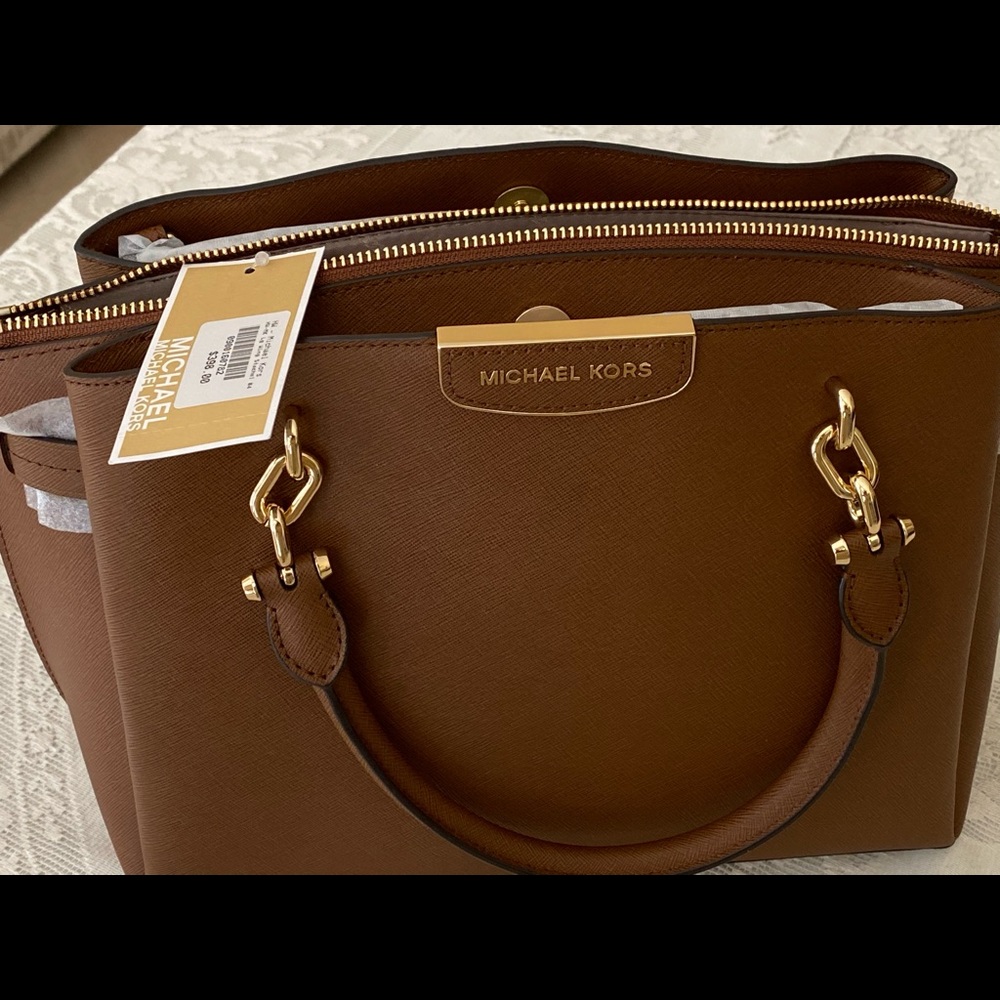 Michael Kor’s Rochelle large leather satchel